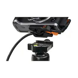 Tether Tools - LeverLock Plate Optima 10G 15' USB-C Right Angle Cable,Black
