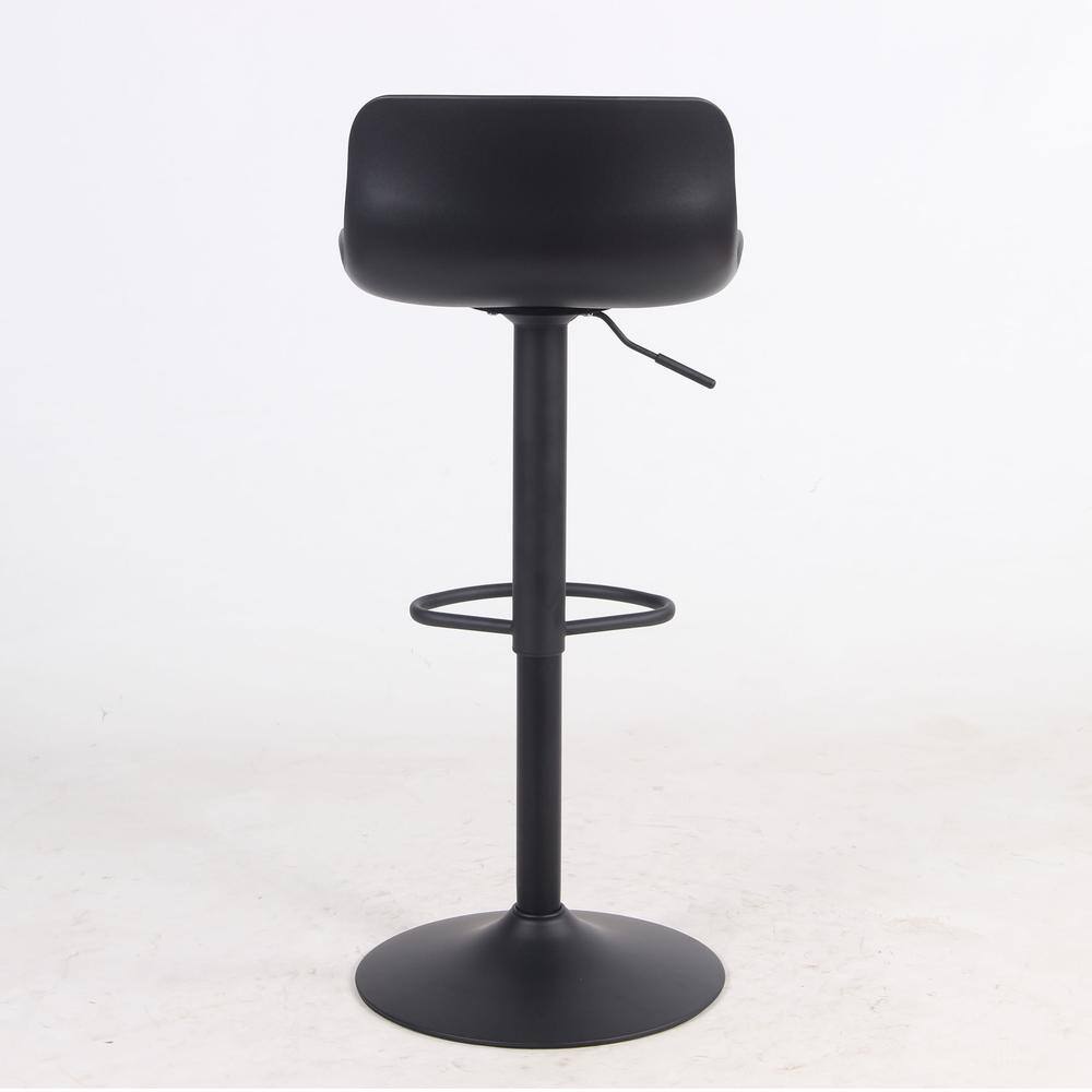 Alt View 1. AmeriHome - Adjustable Height Monochromatic Bar Stool Set - 2 Piece - Black.