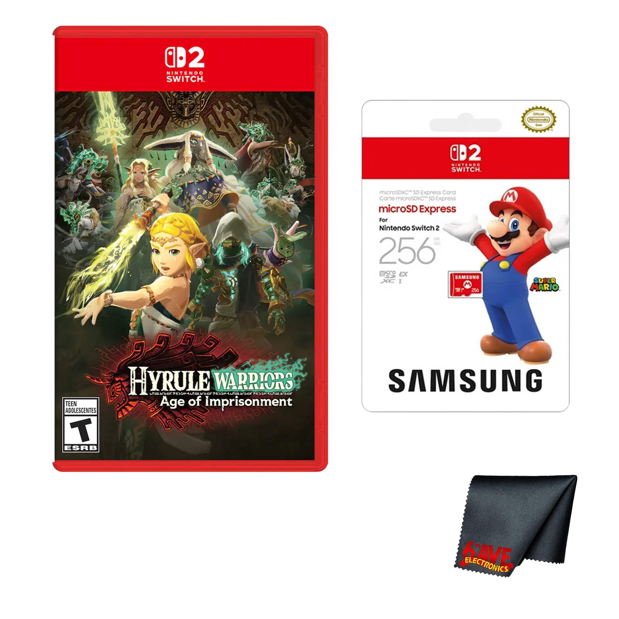 Hyrule Warriors: Age of Imprisonment - Switch 2 + Microfiber Cleaning Cloth - Nintendo Switch 2