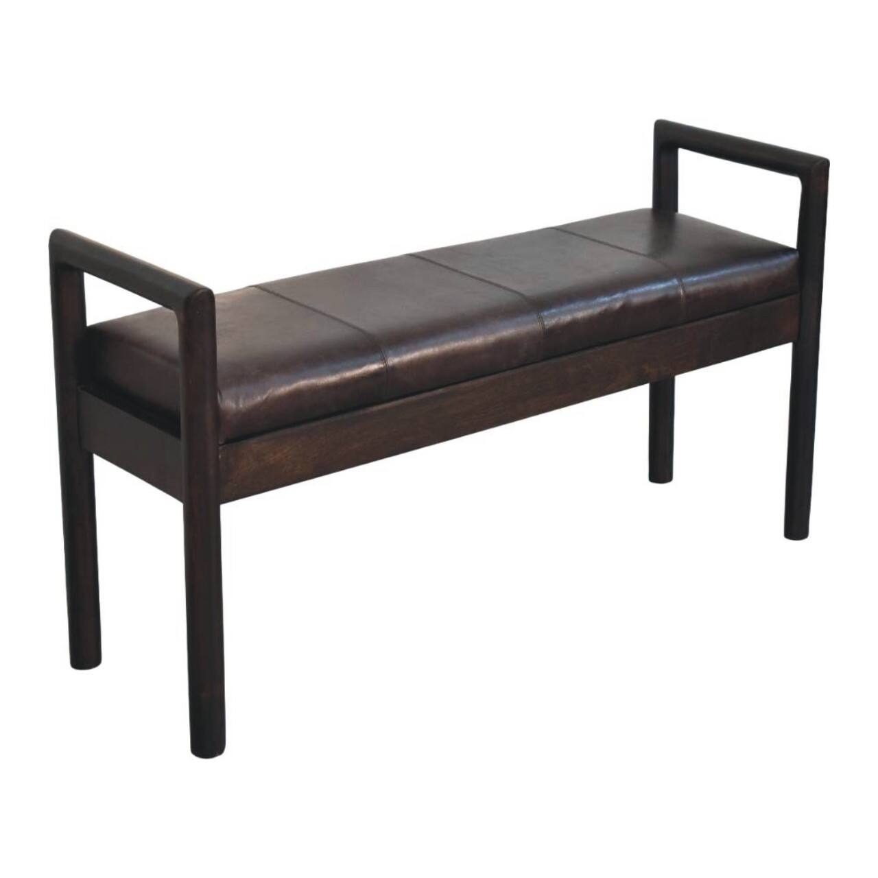 Back. Artisan Furniture - Artisan Furniture Solid Wood Gridline Bench - Brown.