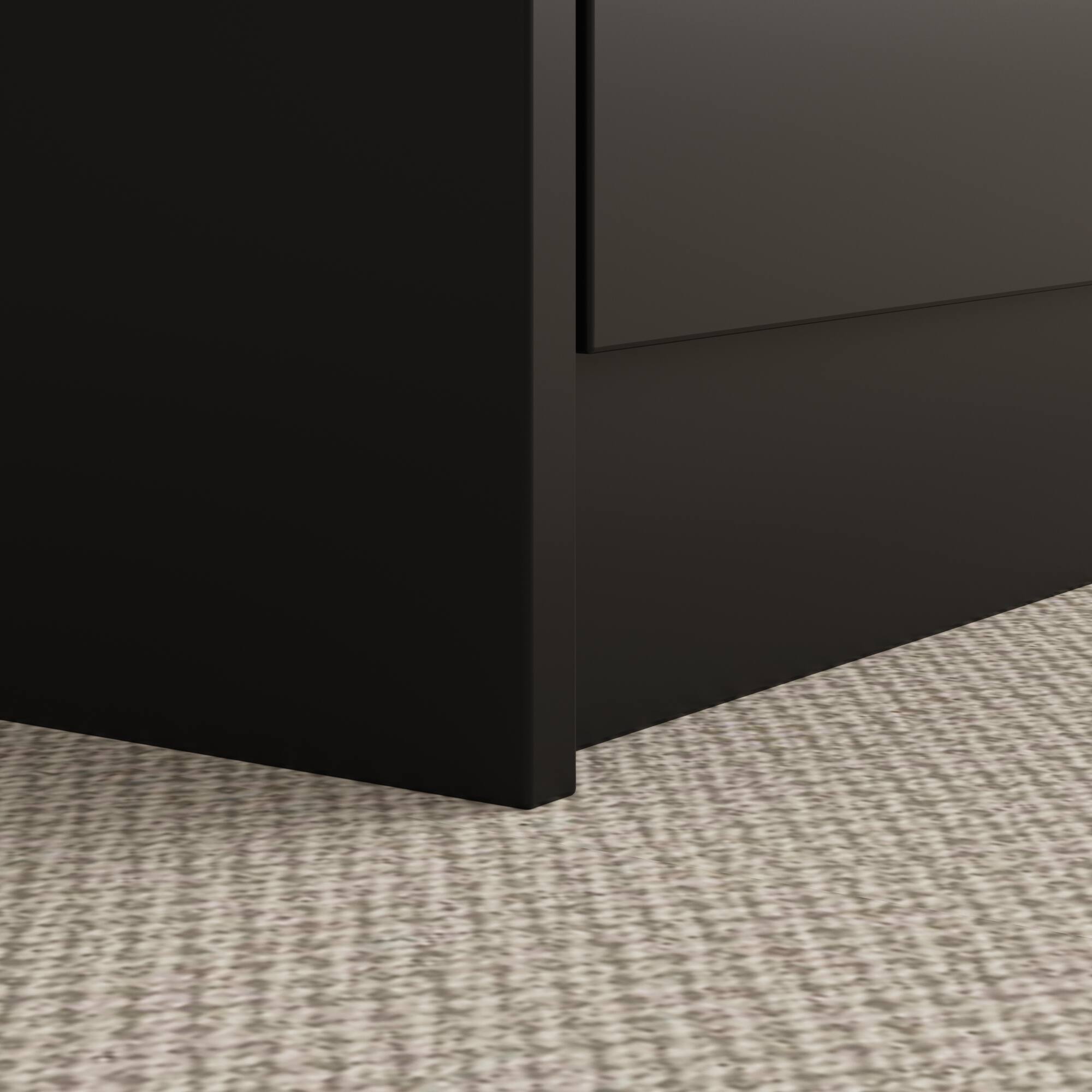 Alt View 7. Famapy - Famapy Horizontal 12 - Drawer Dresser: Arched - Front & Hidden - Handle Chest of Drawers - Black.