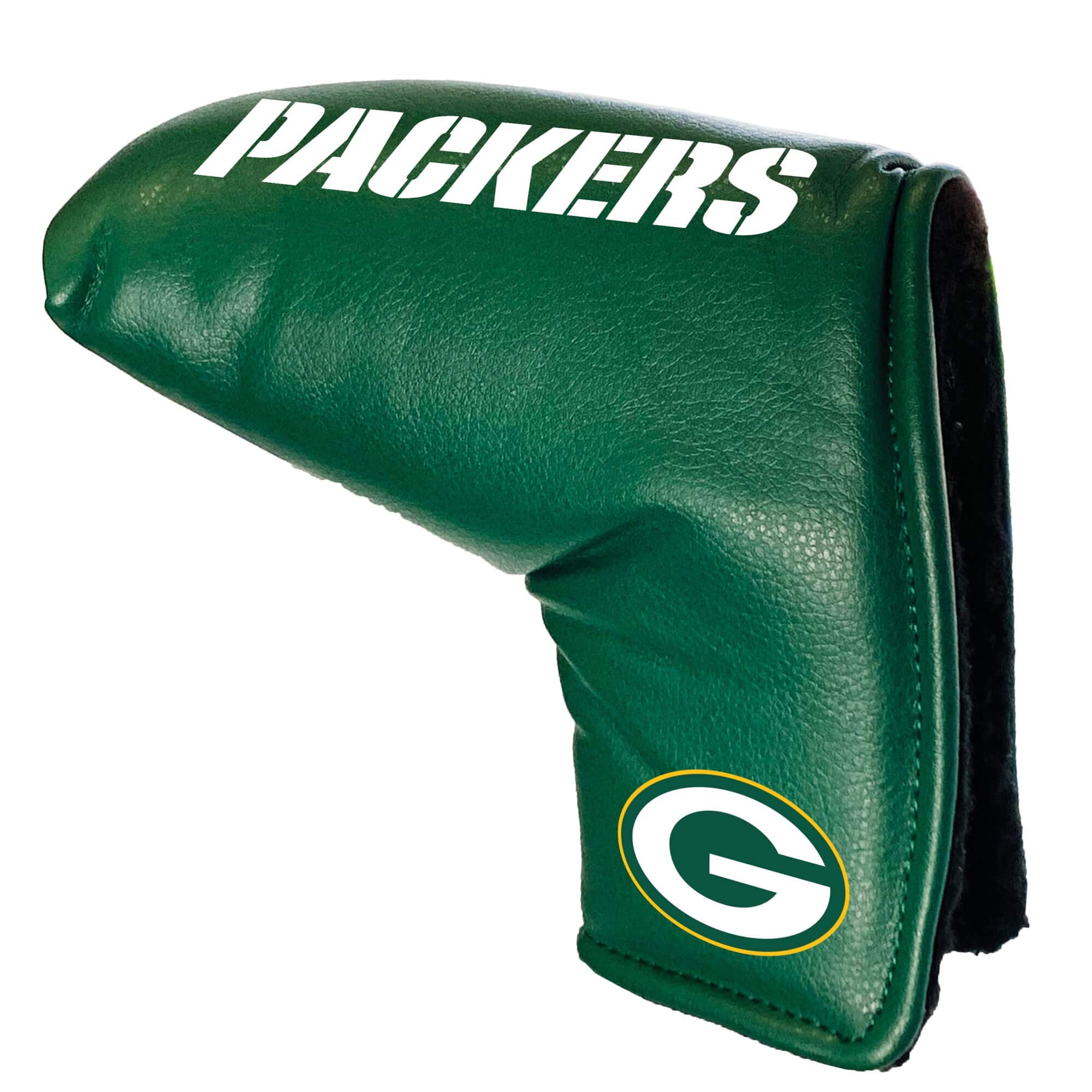 Front. Team Golf - Green Bay Packers Tour Blade Putter Cover - Multicolor.