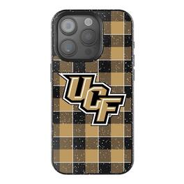 Keyscaper - NCAA - UCF Knights Plaid Bling iPhone Case - 14 - Black