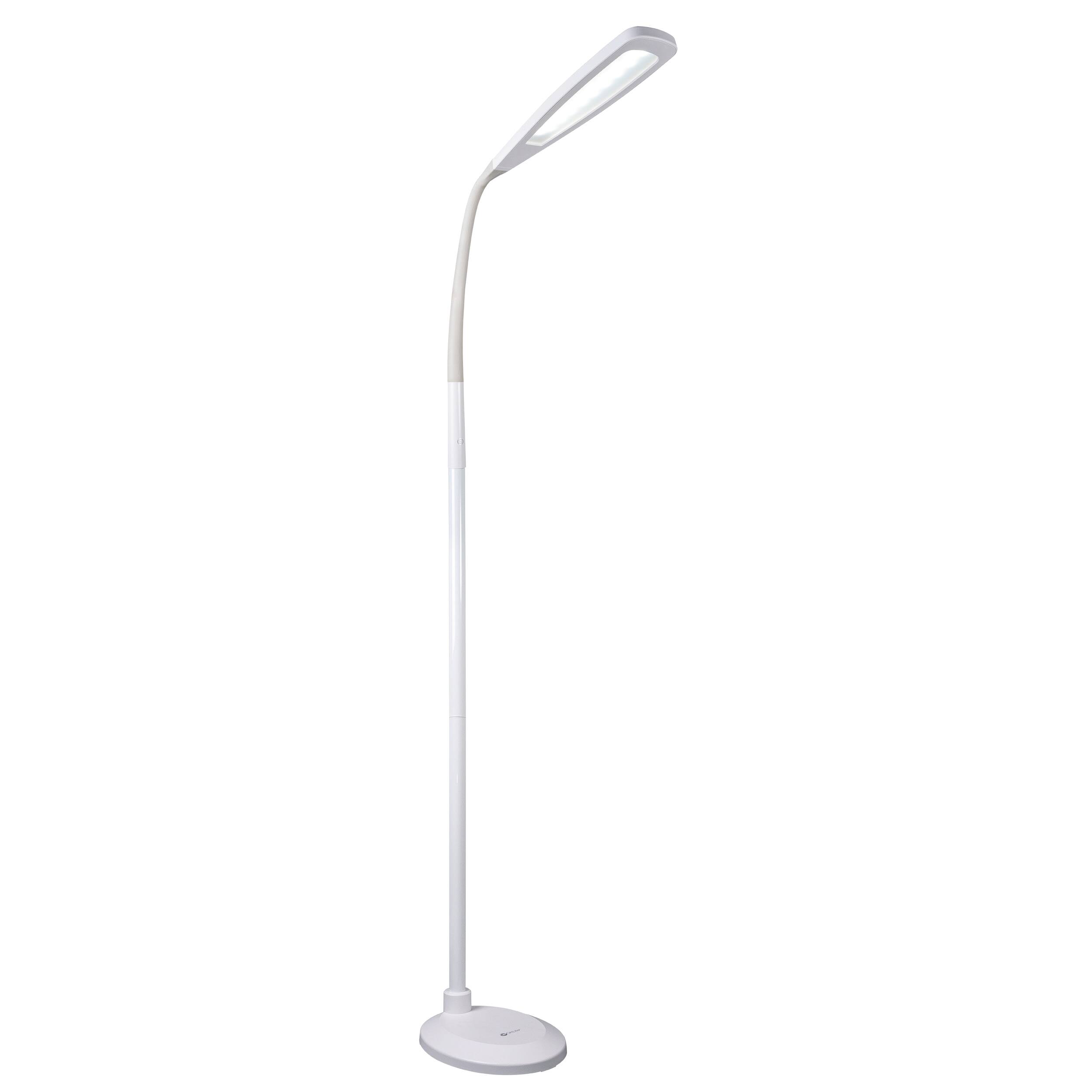 Front. OttLite - Natural Daylight LED Flex Floor Lamp - White.