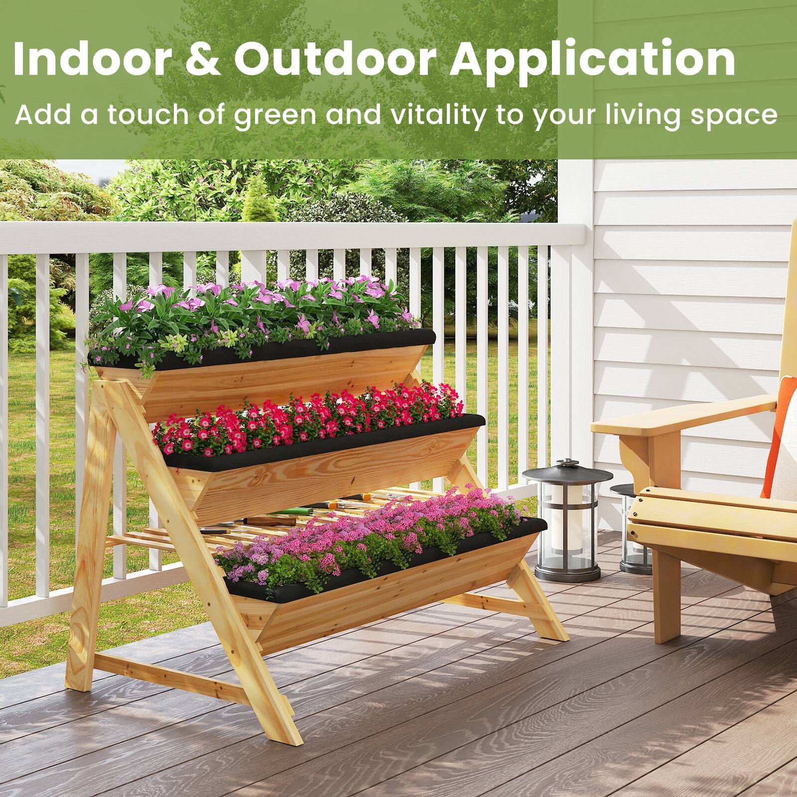 Indoor & Outdoor Application  
Add a touch of green and vitality to your living space