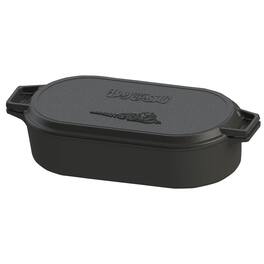 Bayou Classic - 7477 6 Quart Large Cast Iron 17 In x 9.25 In Oval Fryer with Lid - Black