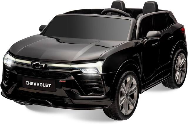 Front. Homhougo - 24V Licensed Chevrolet Blazer 2 Seater Kids Ride On Car with Parent Remote & Safety - Black.