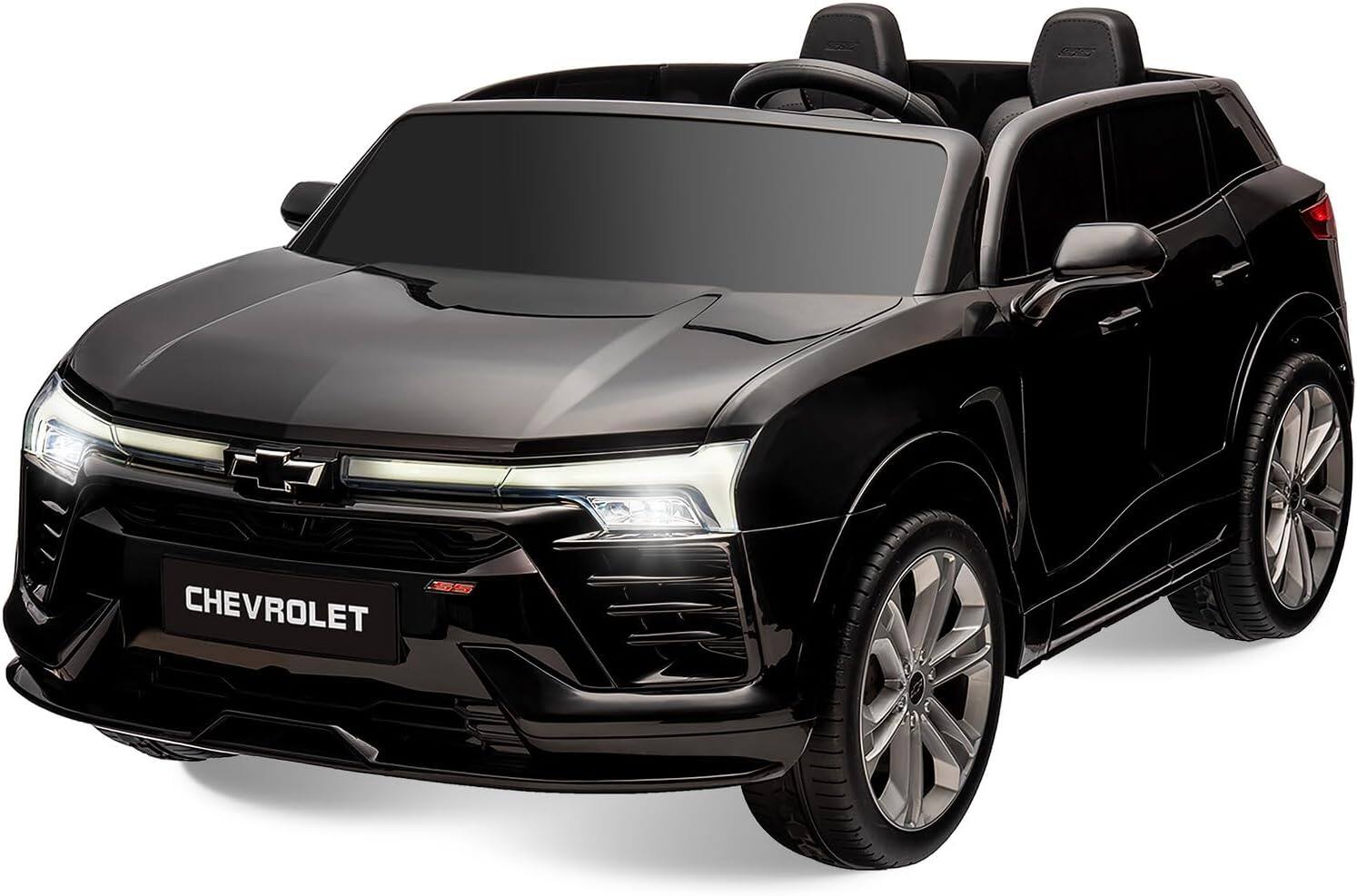 Front. Homhougo - 24V Licensed Chevrolet Blazer 2 Seater Kids Ride On Car with Parent Remote & Safety - Black.