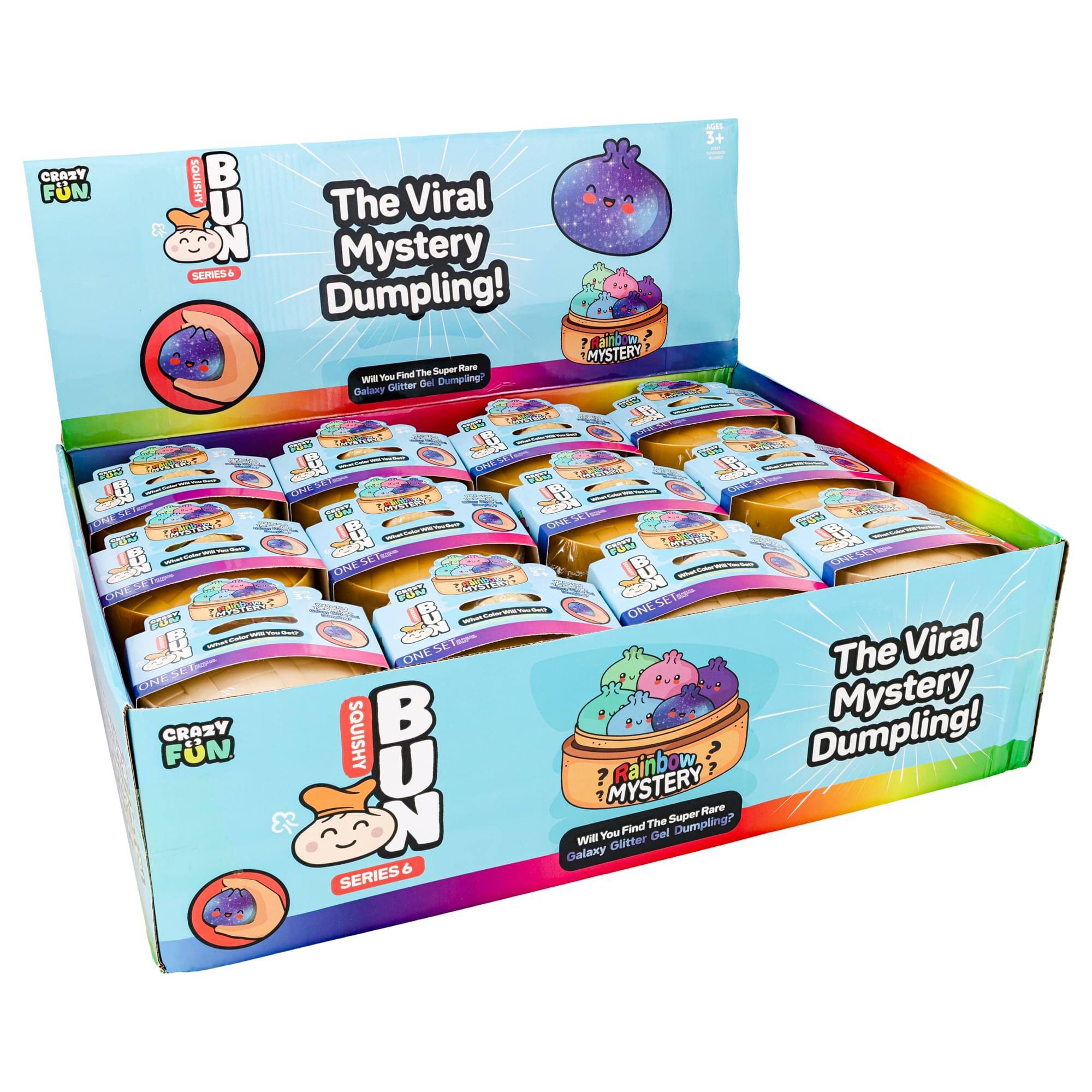 3+ CROSY SQUISHY FUN The Viral BUN Mystery SERIES + Dumpling! MYSTERY The Super Rare WI - Find Dumpling? Dster INb Galan  WwoM A Eaie TG J0 A CanCh S  ER LA mm LEAES 1 - TI CUS  TOH CEdN Wes BUE   DOM ORIEAS - GRU CU1S oaG Cawas ONESE EU ONE E The Viral CN Mystery CRAZY SQUISHY Dumpling! FUN BUN Rainbow ? MYSTERY Super Rare Find The Dumpling? wW You Get Glitter Galaxy 6 SERIES