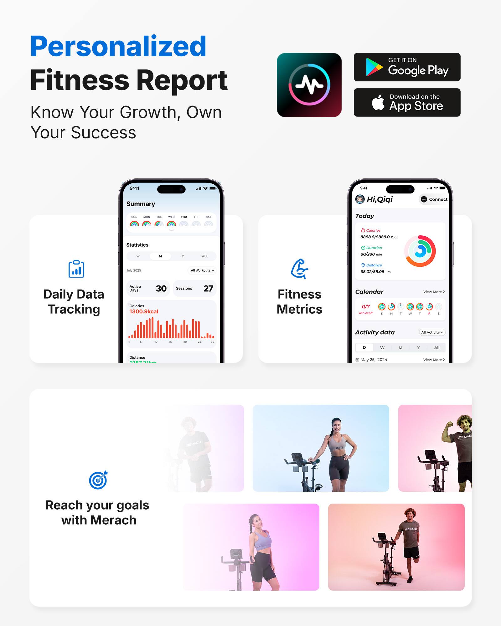 Alt View 6. MERACH - MERACH S26 Pro Exercise Magnetic Stationary Bike Low Noise Indoor Cycling Bike - Grey.