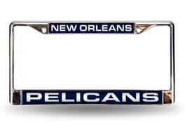 Rico Industries - New Orleans Pelicans Chrome Metal License Plate Frame Holder - Multi