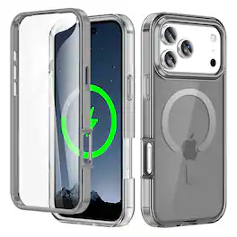 UUCOVER - Magnetic Full Body Case for iPhone 18 Pro Max Shockproof TPU+PC Built-in Screen Protector Compatible with MagSafe Cover - Gray
