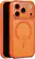 Angle. dbrand - Ghost Case with MagSafe for Apple iPhone 17 Pro - Orange.
