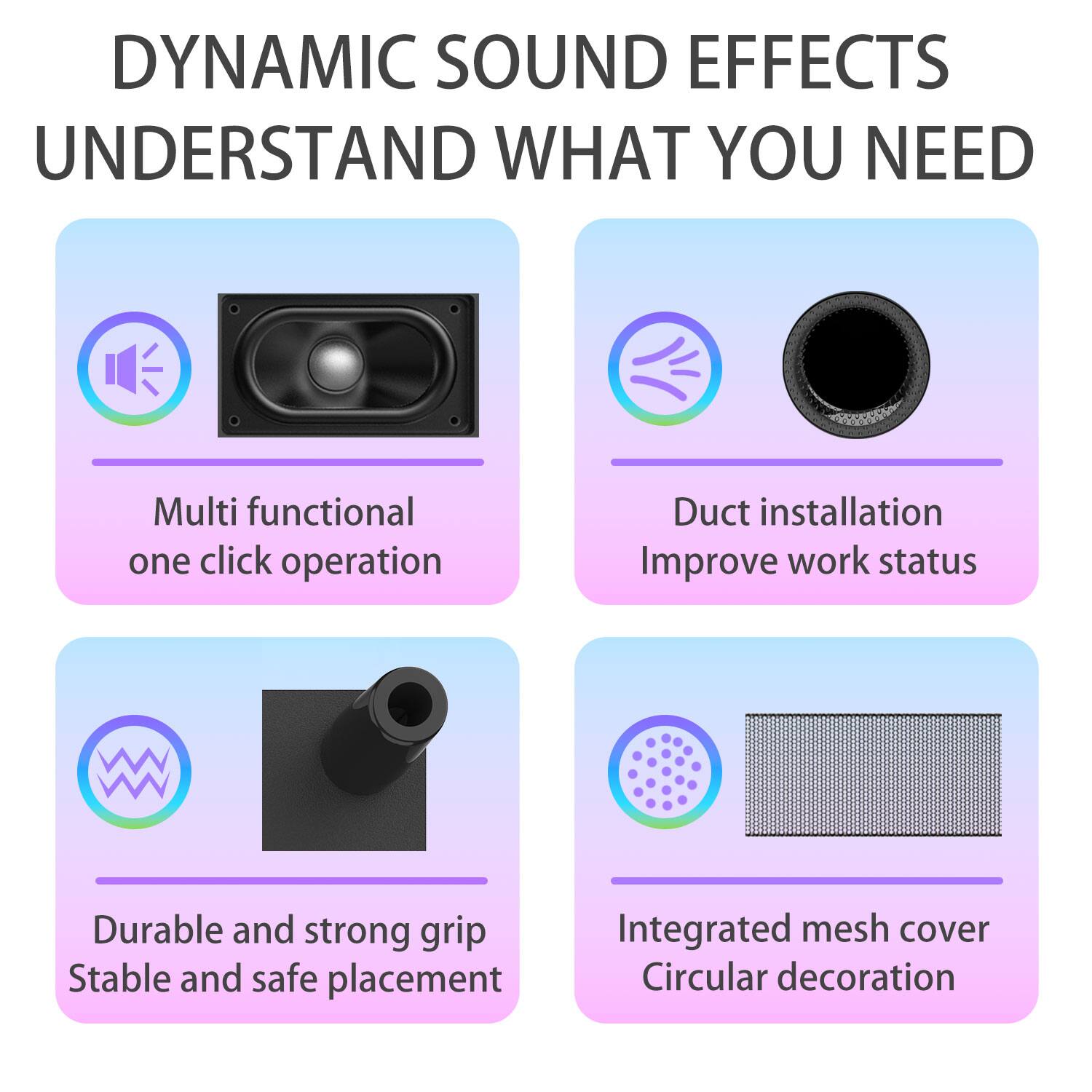 Alt View 6. Topteng - BS-68 ​​2.1CH Bluetooth 5.0 Speaker System with Subwoofer, RGB Lights, TWS Pairing, Detachable Design for Home Theater​ - Black.