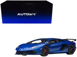 Lamborghini Aventador SVJ 1/18 Model Car by Autoart - Blue Nethuns Metallic