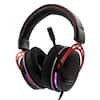 Front. RadioShack - Gaming Headphones 7.1 USB with 50mm Drivers Black & Red - Black.