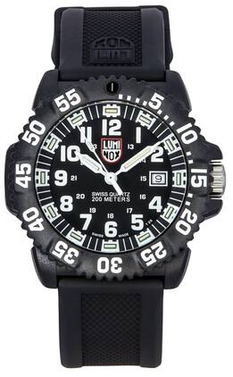 Luminox - Original NAVY Seal Rubber Strap Dial Swiss Quartz Diver's XS.3051.F 200M Men's Watch - Black