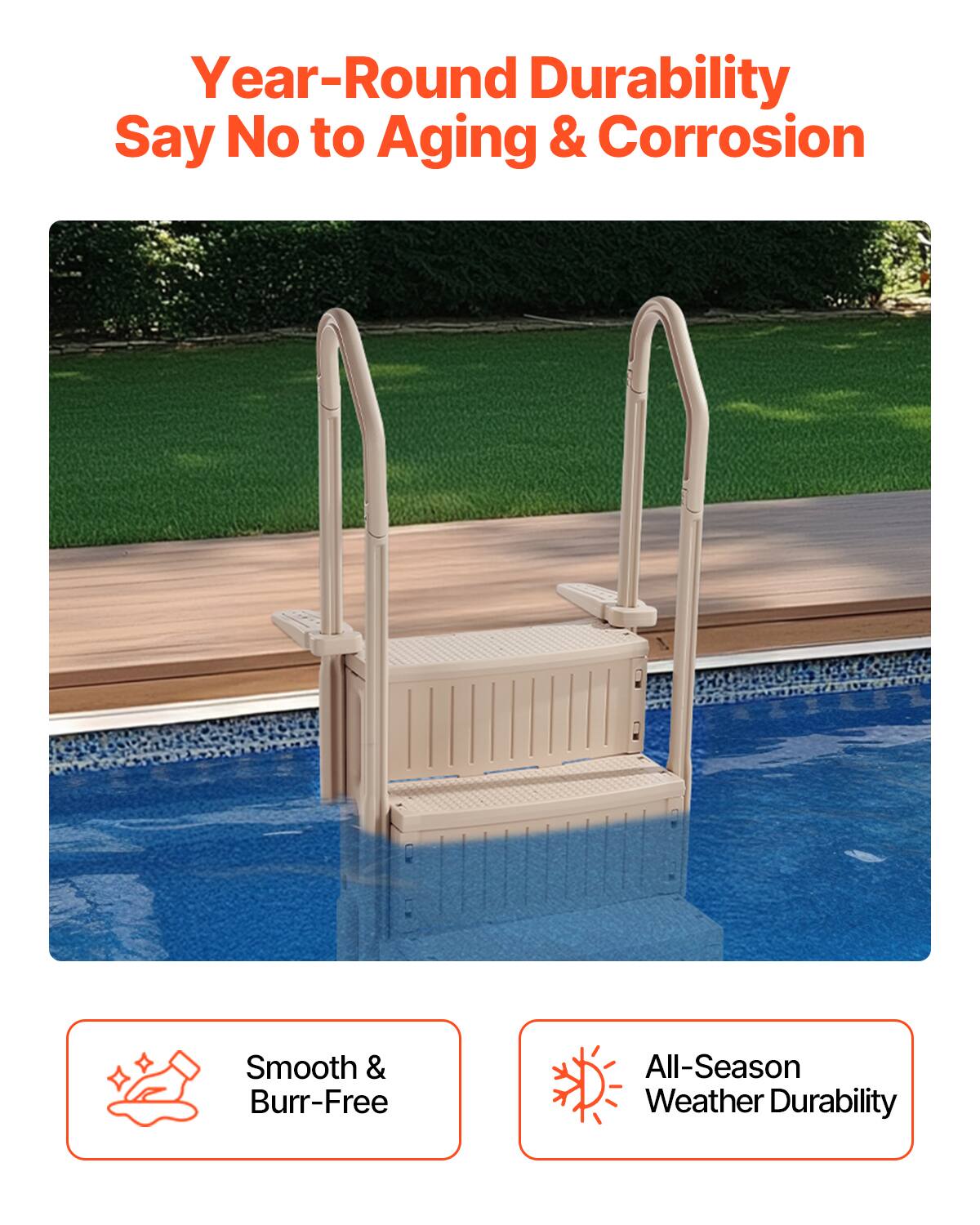 Year-Round Durability  
Say No to Aging & Corrosion  

Smooth & Burr-Free  
All-Season Weather Durability