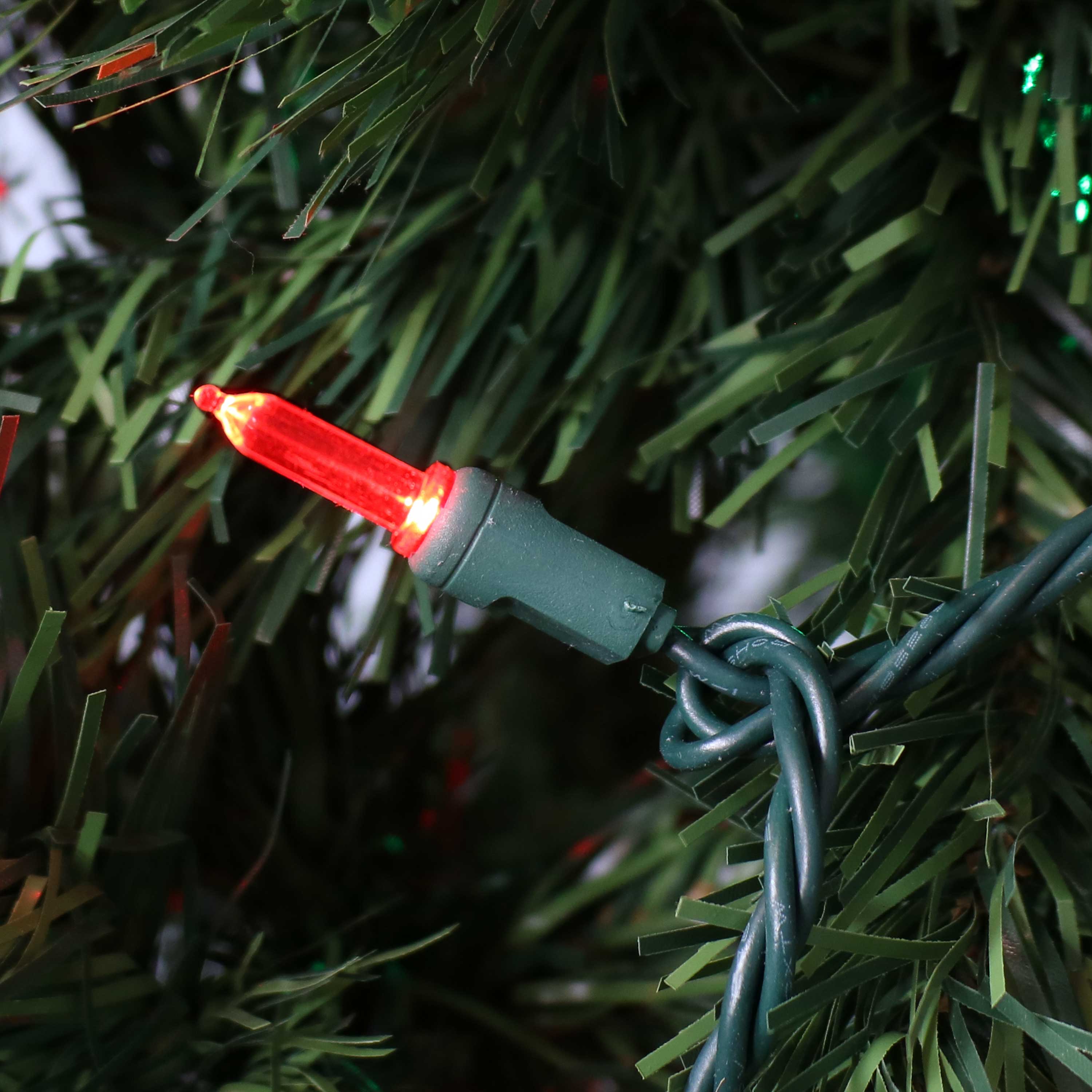 Alt View 3. Sunnydaze - 70 Ct Holiday Outdoor LED String Lights - 23 ft - Red.