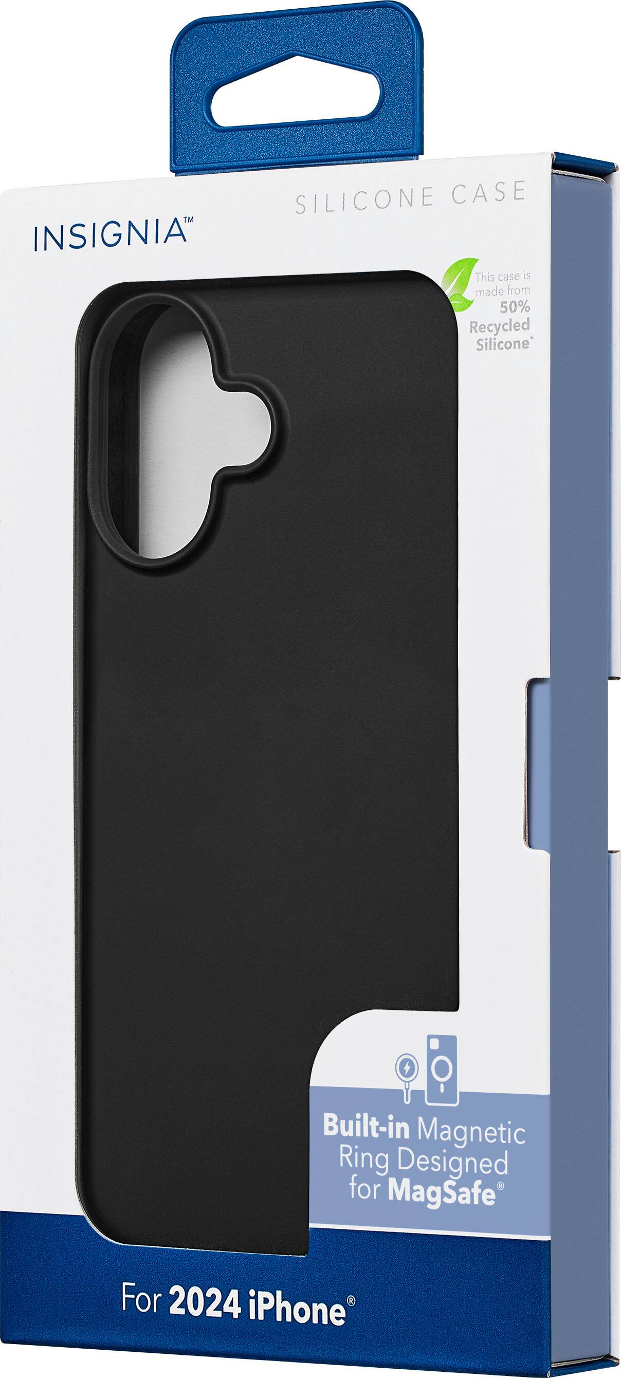 TM INSIGNIA SILICONE CASE This case is made 50% from Recycled Silicone Built-in Magnetic Ring Designed for MagSafe For 2024 iPhone