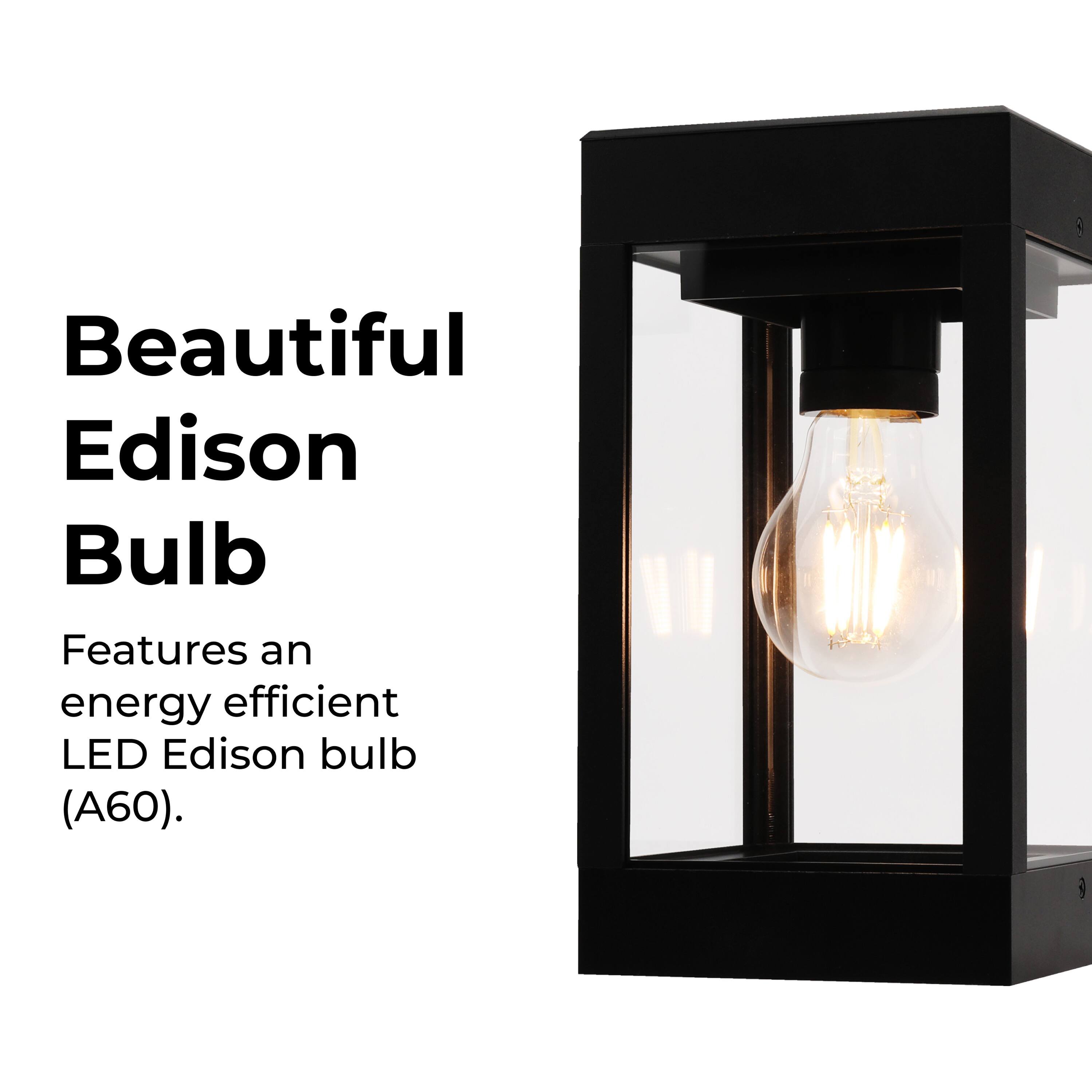 Beautiful Edison Bulb
Features an energy efficient LED Edison bulb (A60).