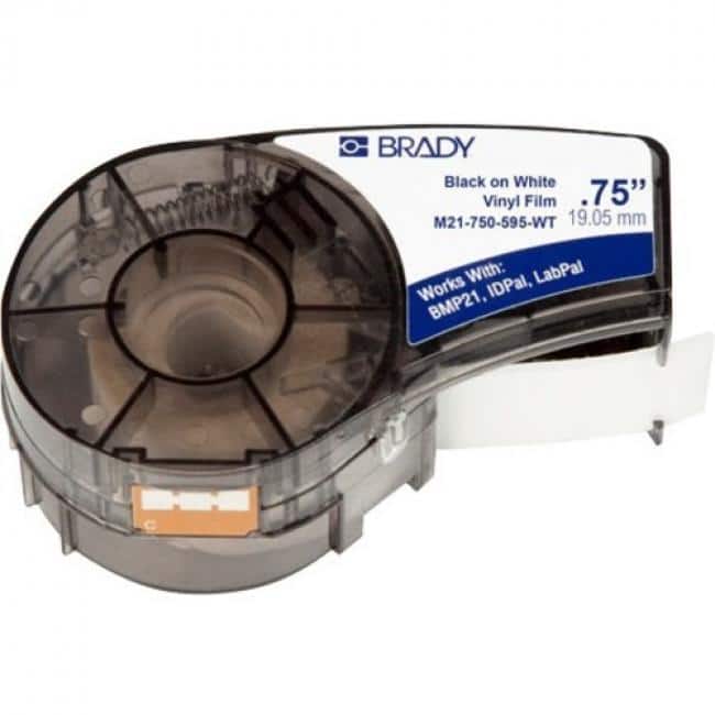 BRADY - Label Cartridge for BMP21 Series, ID PAL, LabPal Printers, White - 3/4" Width - Permanent Adhesive - Matte