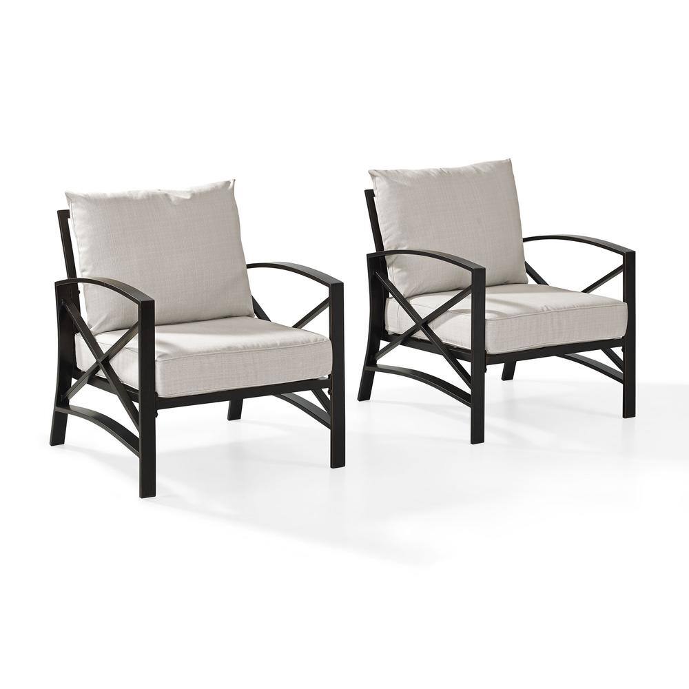 Alt View 1. Crosley Furniture - Kaplan 2Pc Outdoor Chair Set - 2 Chairs - Oatmeal.