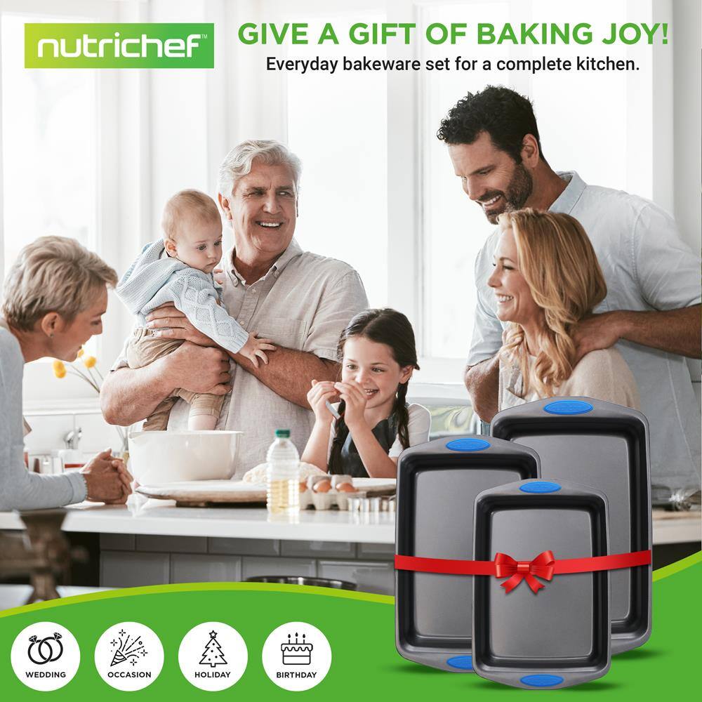 GIVE A GIFT OF BAKING JOY!  
nutrichef Everyday bakeware set for a complete kitchen.  

WEDDING OCCASION HOLIDAY BIRTHDAY