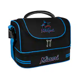 Logo Brands - Miami Marlins Lunch Cooler - Black