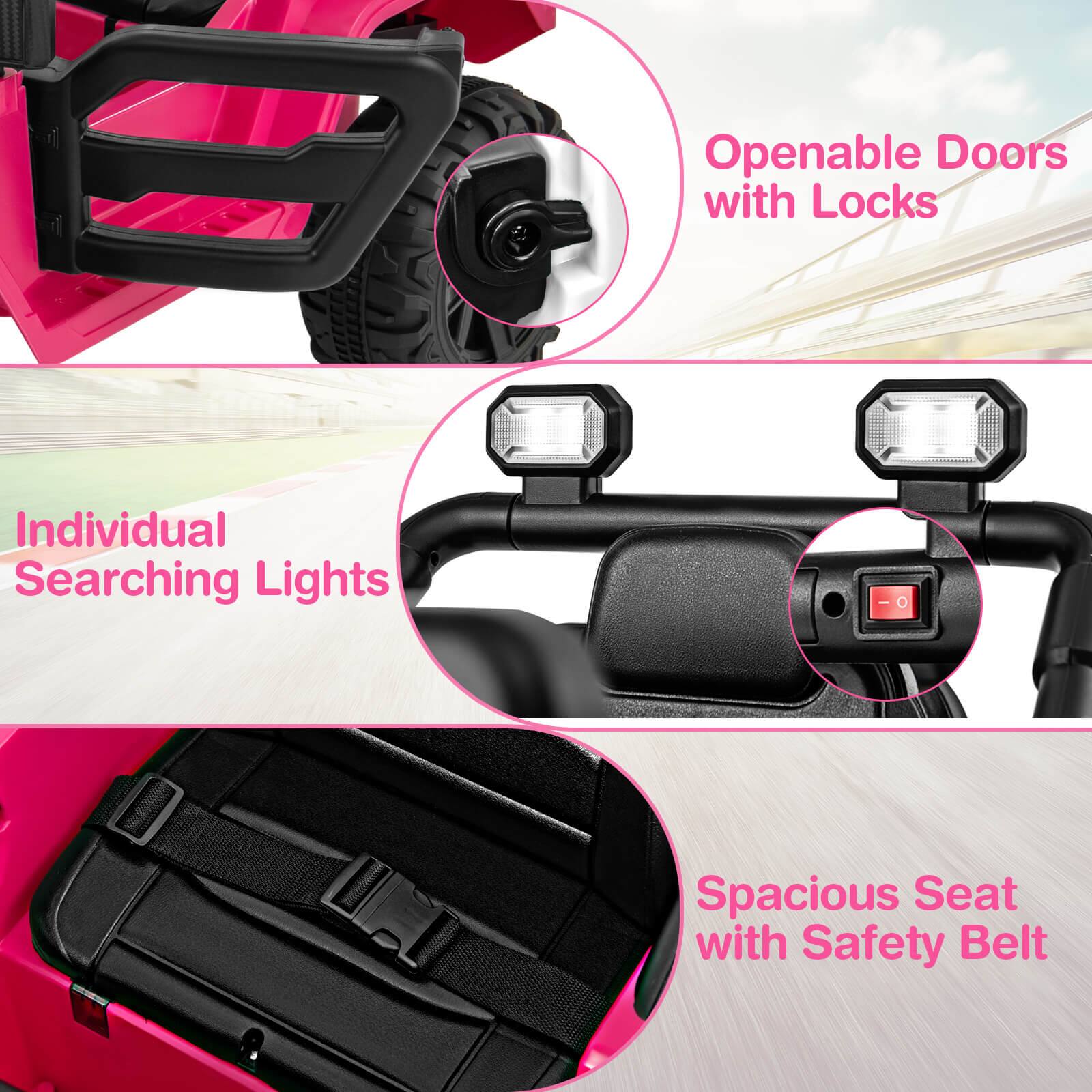 - Openable Doors with Locks
- Individual Searching Lights
- Spacious Seat with Safety Belt