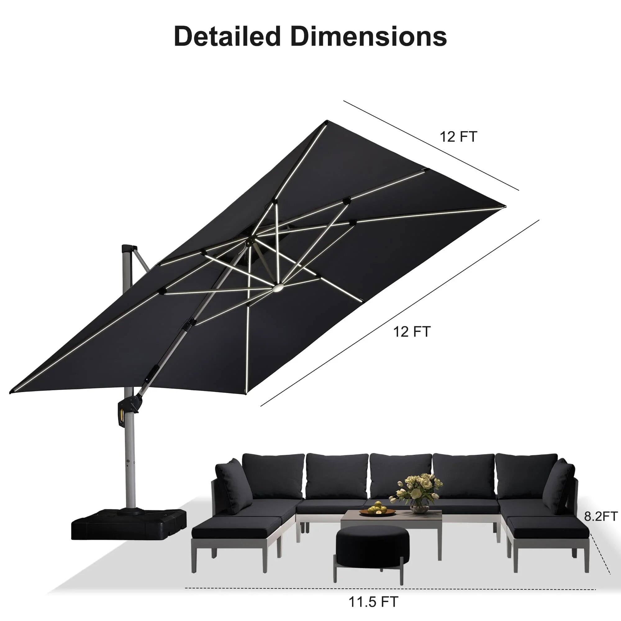 Detailed Dimensions  
12 FT  
12 FT  
8.2 FT  
11.5 FT