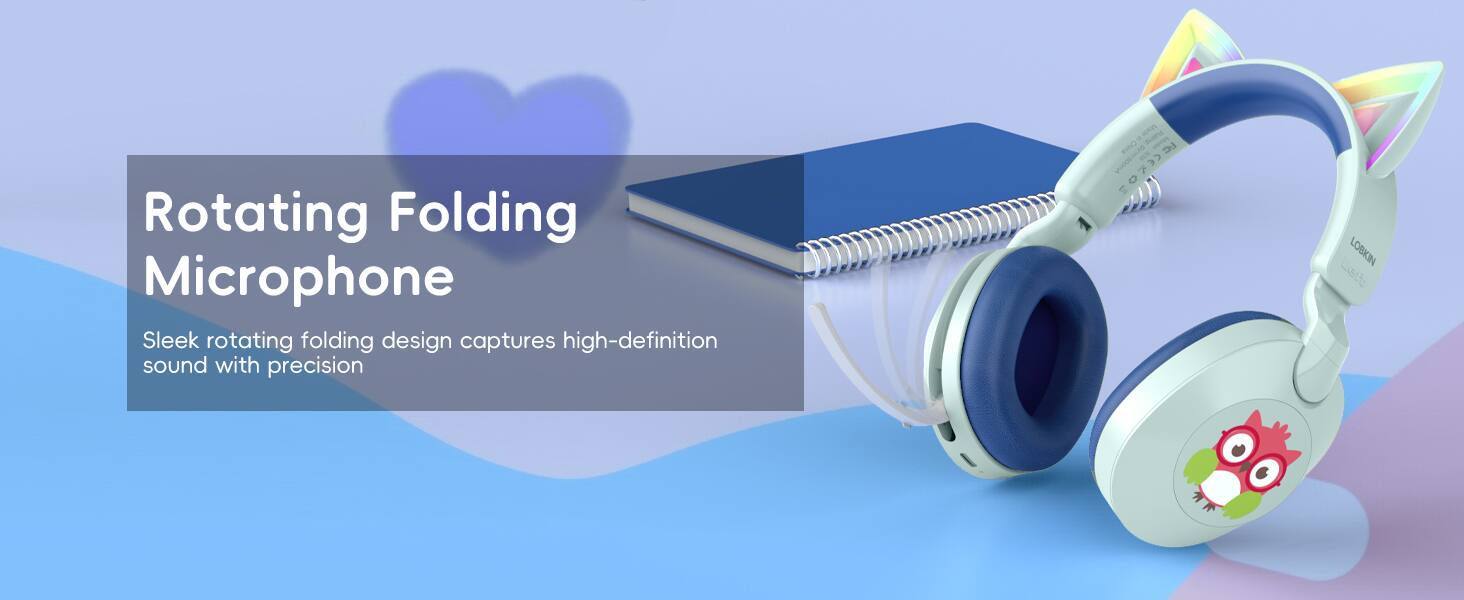 Rotating Folding Microphone  
Sleek rotating folding design captures high-definition sound with precision.