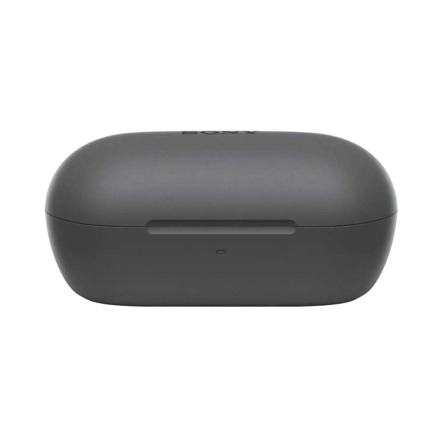 Back. Sony - Sony Wireless Noise-Cancelling Earbuds (Black) Bundle with Ear Tips (2 Items) - Black.