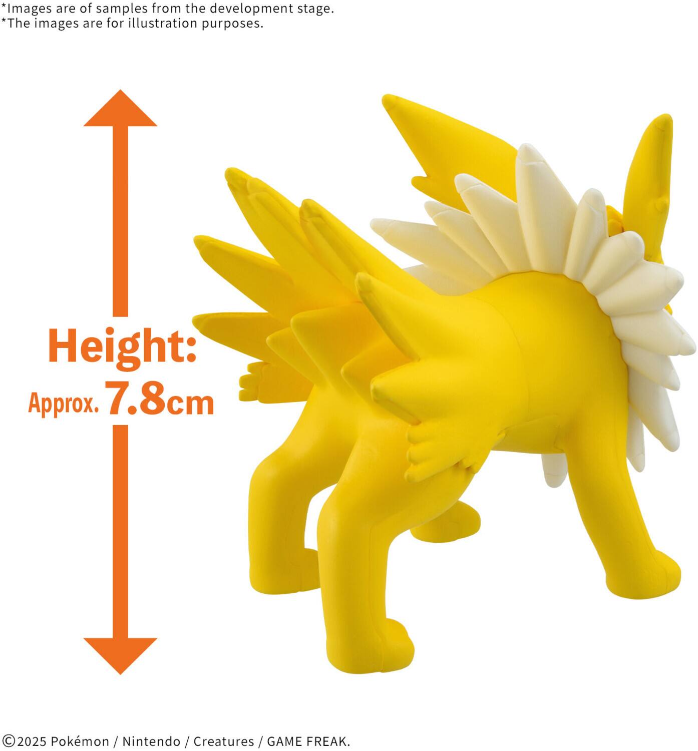 *Images are of samples from the development stage.
*The images are for illustration purposes.

Height: Approx. 7.8cm

©2025 Pokémon / Nintendo / Creatures / GAME FREAK