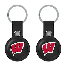 Keyscaper - Wisconsin Badgers Two-Pack AirTag Holders - No Size - Black