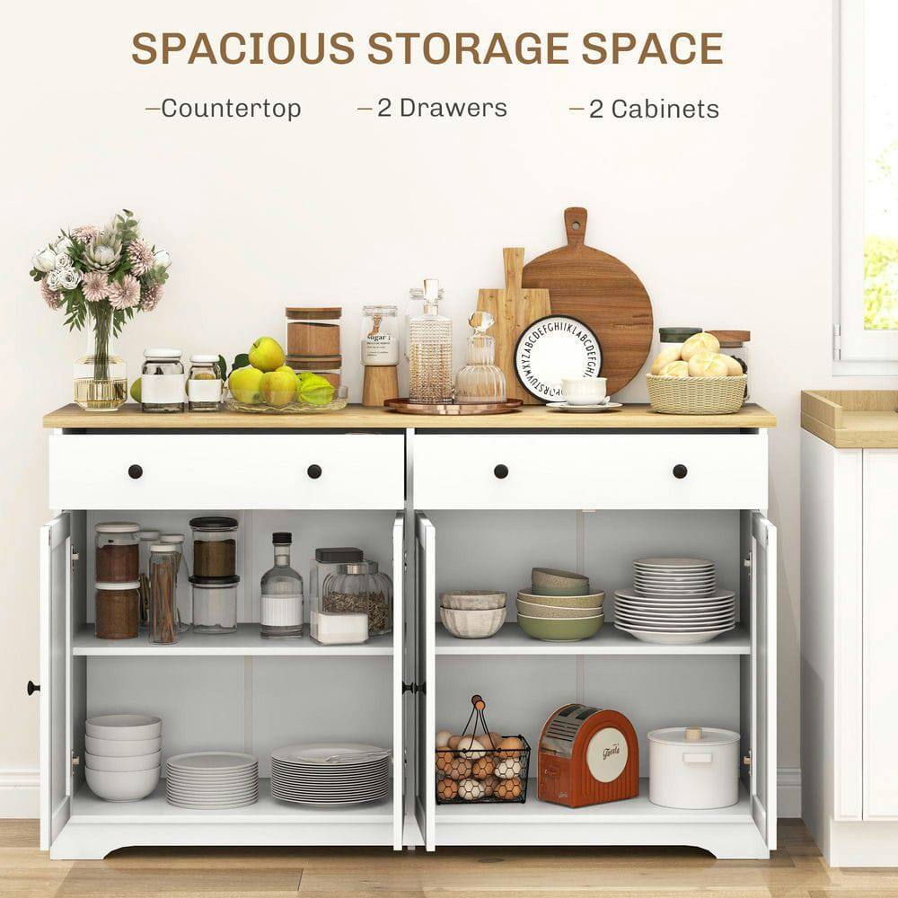 SPACIOUS STORAGE SPACE  
- Countertop  
- 2 Drawers  
- 2 Cabinets