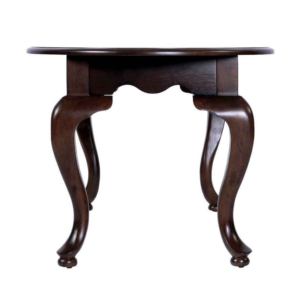 Angle. Butler Specialty - Mareo 38 in. W Oval Wood Traditional Queen Anne Coffee Table - Cherry.