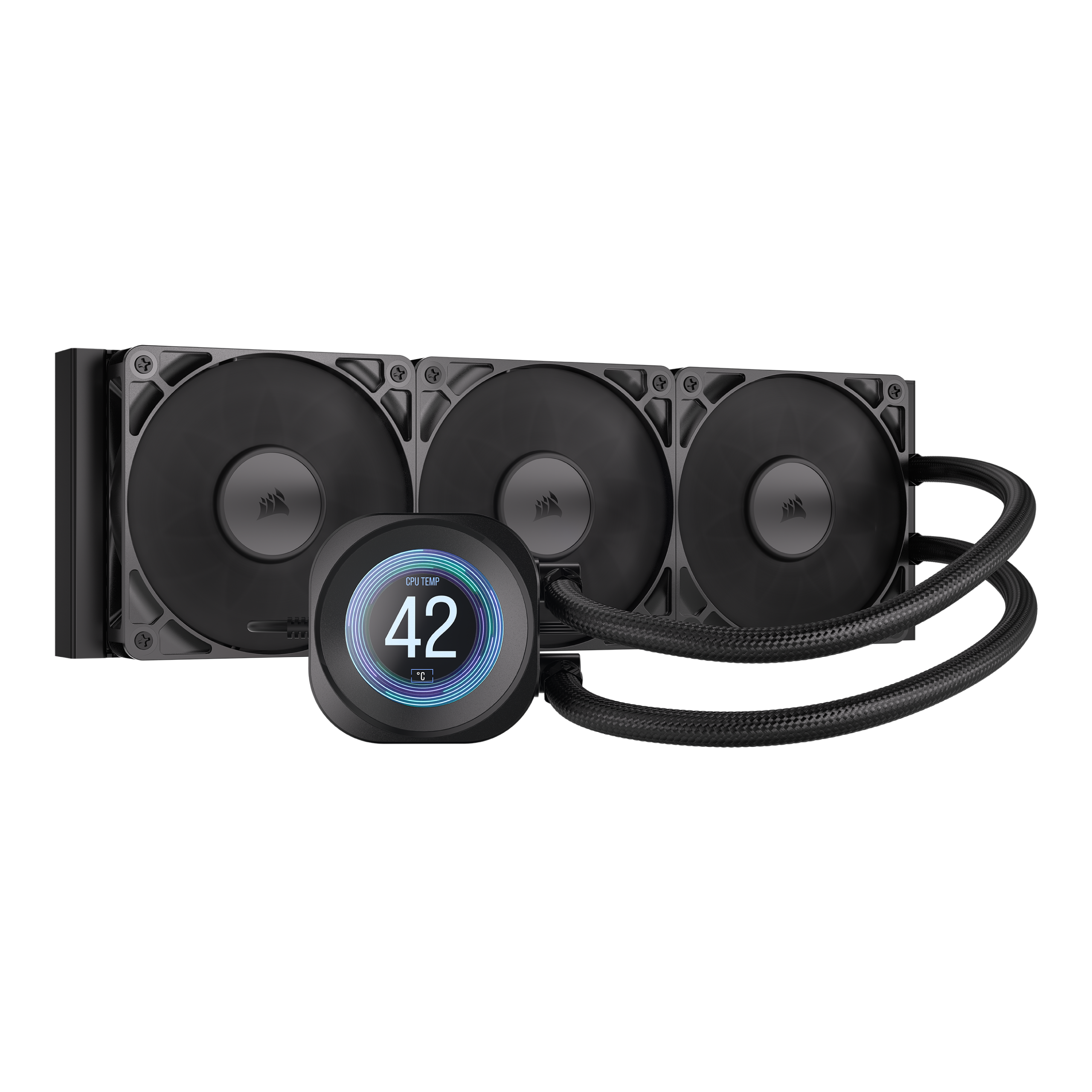 CORSAIR - NAUTILUS 360 RS LCD Liquid CPU Cooler - Black