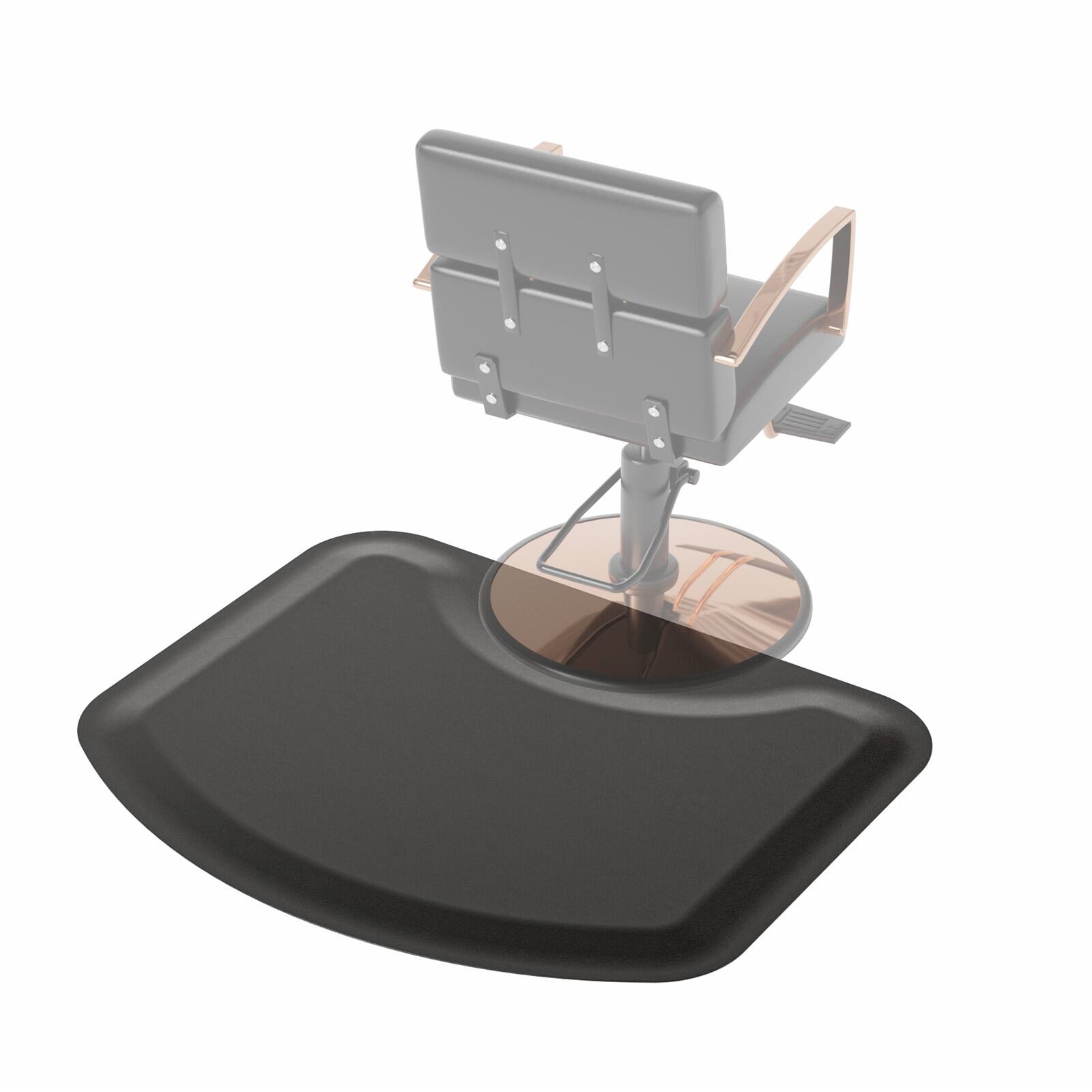 Front. Winado - Salon Mat,Anti Fatigue Floor Mat for Hair Stylist,Salon Barber Chair-Rectangular - Black.