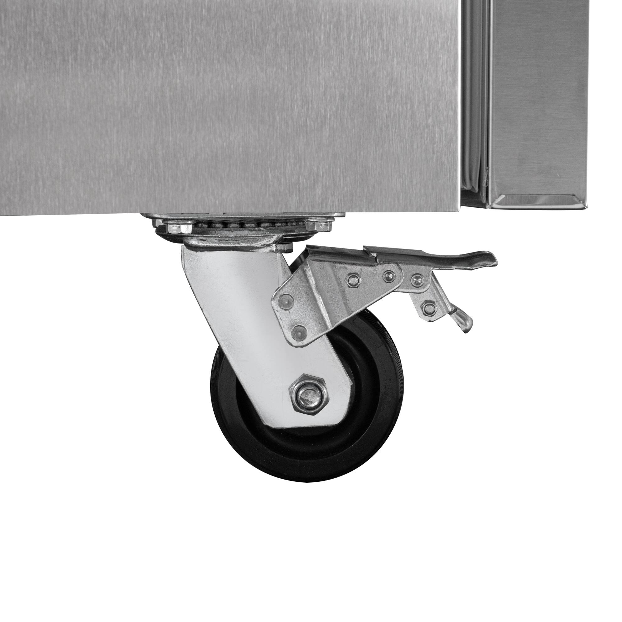 Alt View 5. Koolmore - 84 in. Commercial Chef Base Refrigerator Storage Cabinet , Pull-Out Drawers, Rolling Caster Wheels, ETL Listed - Stainless-Steel.