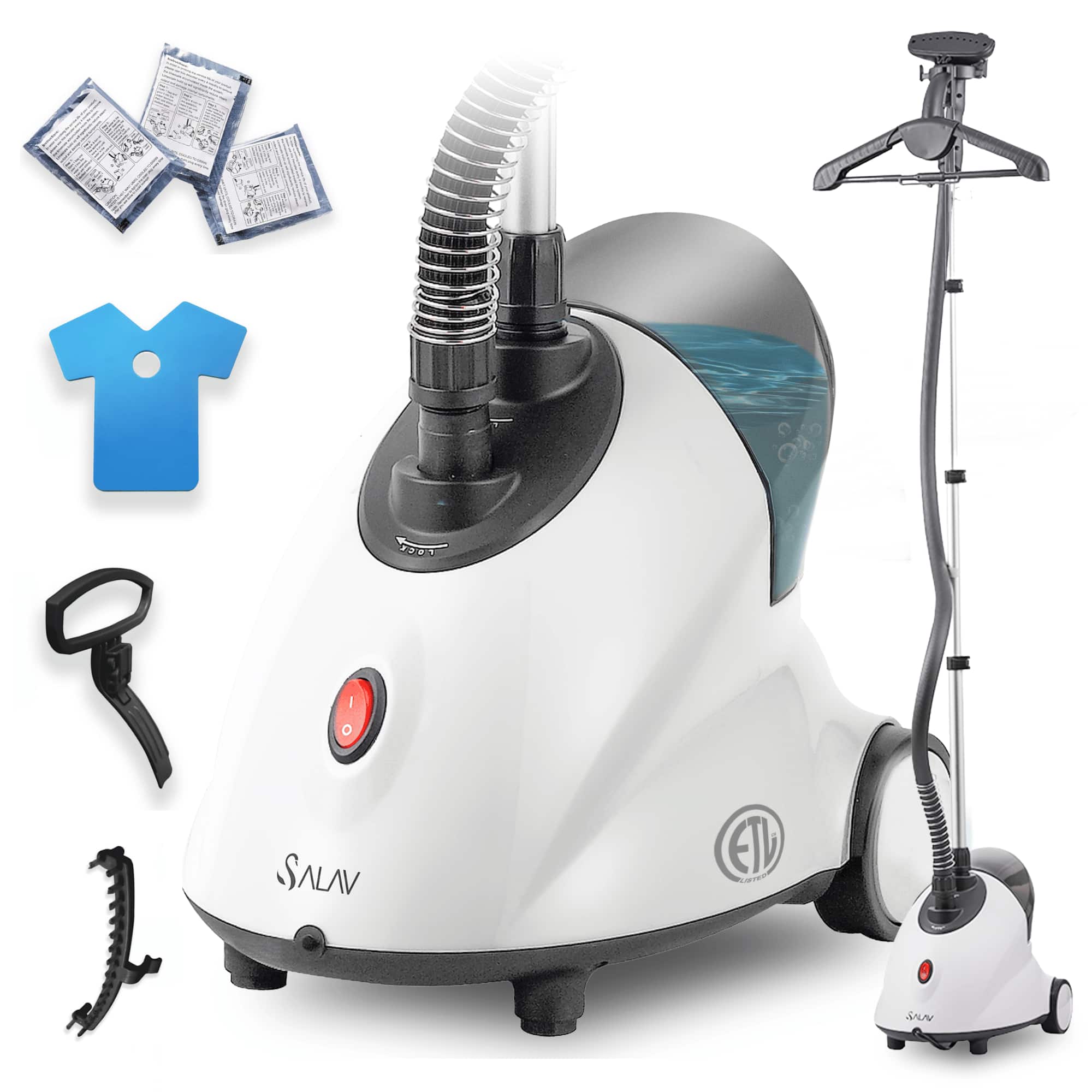 SALAV - Full Size Upright Garment Steamer With Accessory Set - White price history on PriceWatchPro