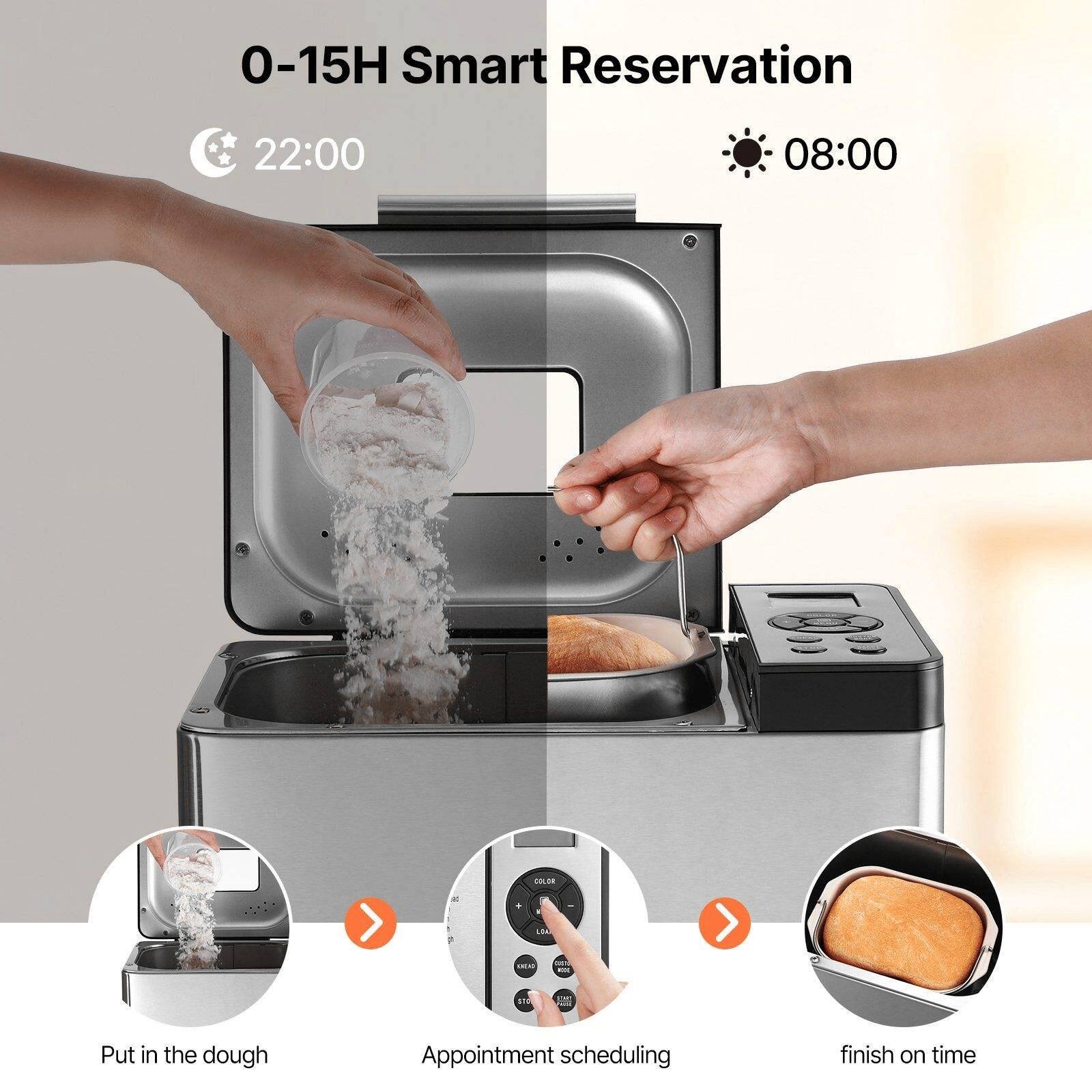 0-15H Smart Reservation  
22:00  
08:00  

Put in the dough  
Appointment scheduling  
finish on time