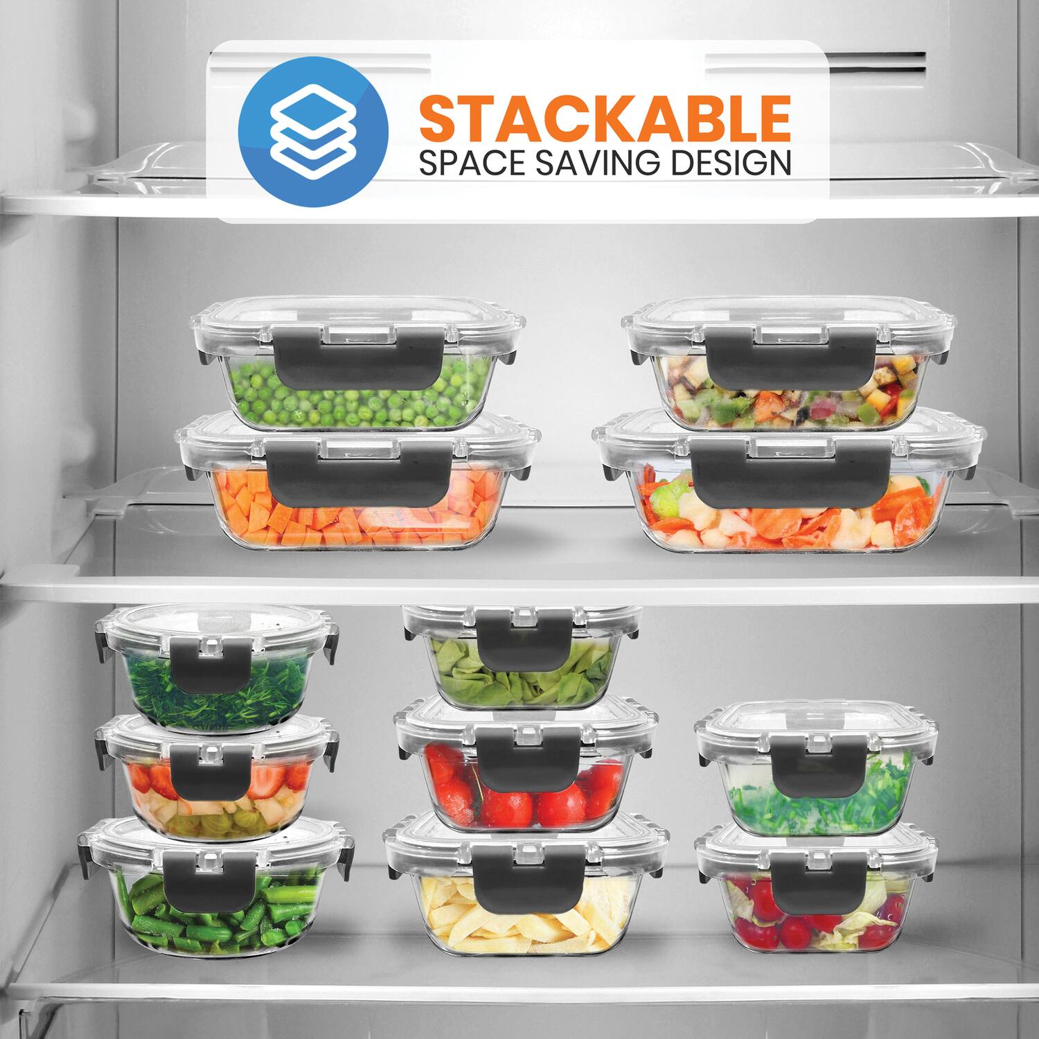 STACKABLE SPACE SAVING DESIGN