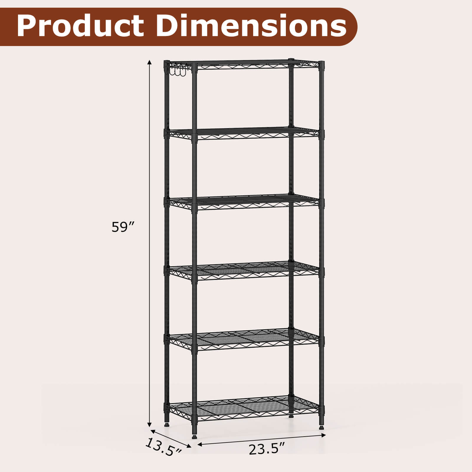 Product Dimensions: 59" x 13.5" x 23.5"