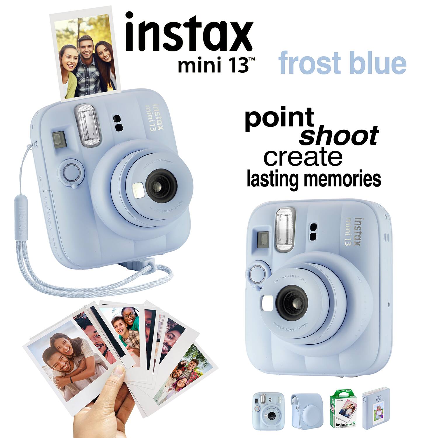instax mini 13TH frost blue mini13 instax point shoot INSTAL LERS Live create lasting memories