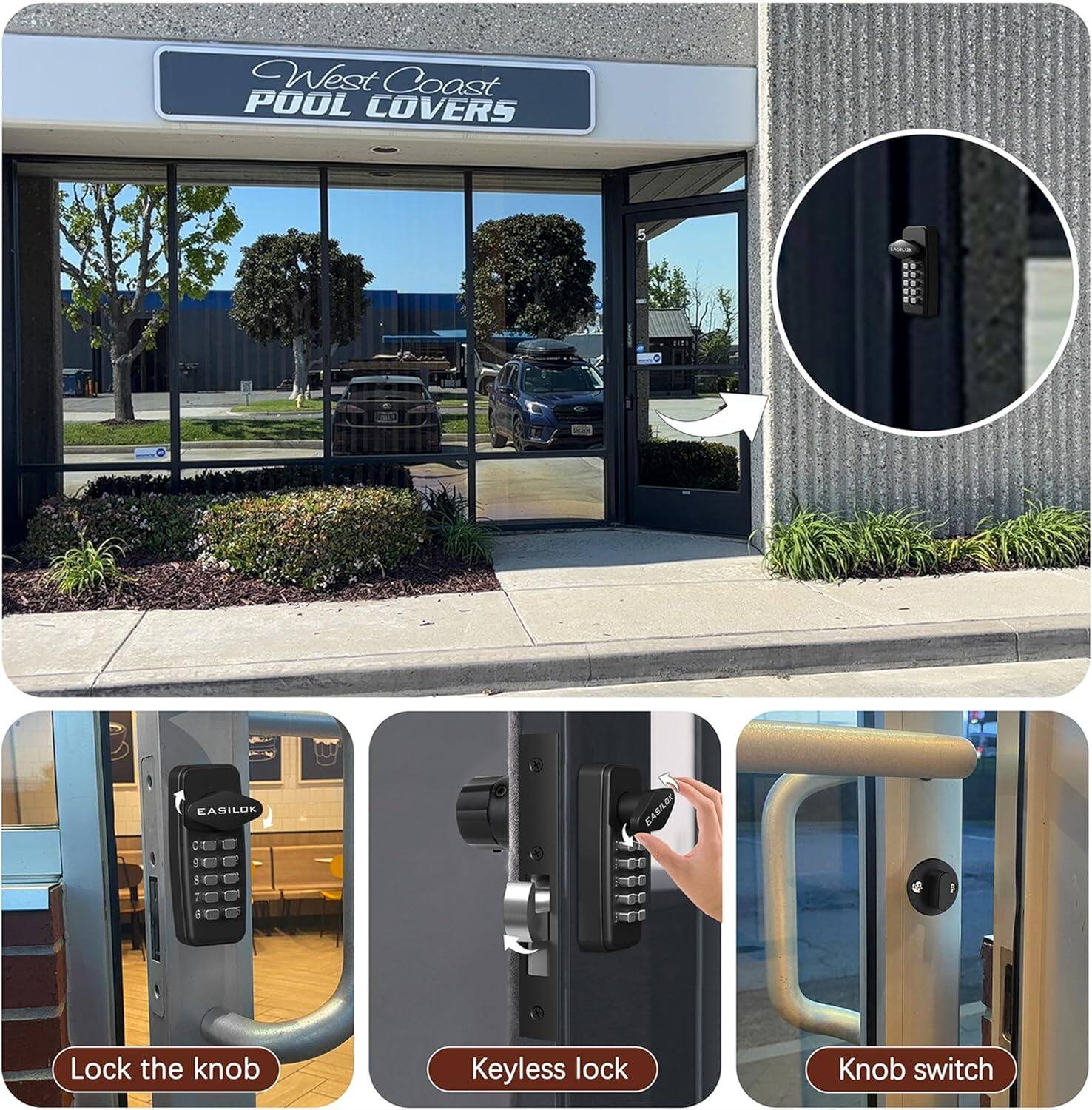 West Coast Pool Covers

Easilok Kaba

Lock the knob
Keyless lock
Knob switch