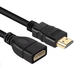 Sanoxy - HDMI Extension Cable Male to Female Gold Plated 15ft 1080P - Black