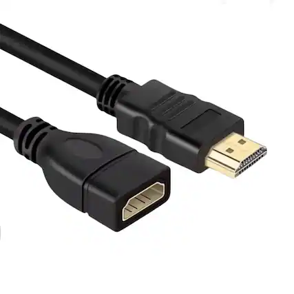 Front. Sanoxy - HDMI Extension Cable Male to Female Gold Plated 15ft 1080P - Black.