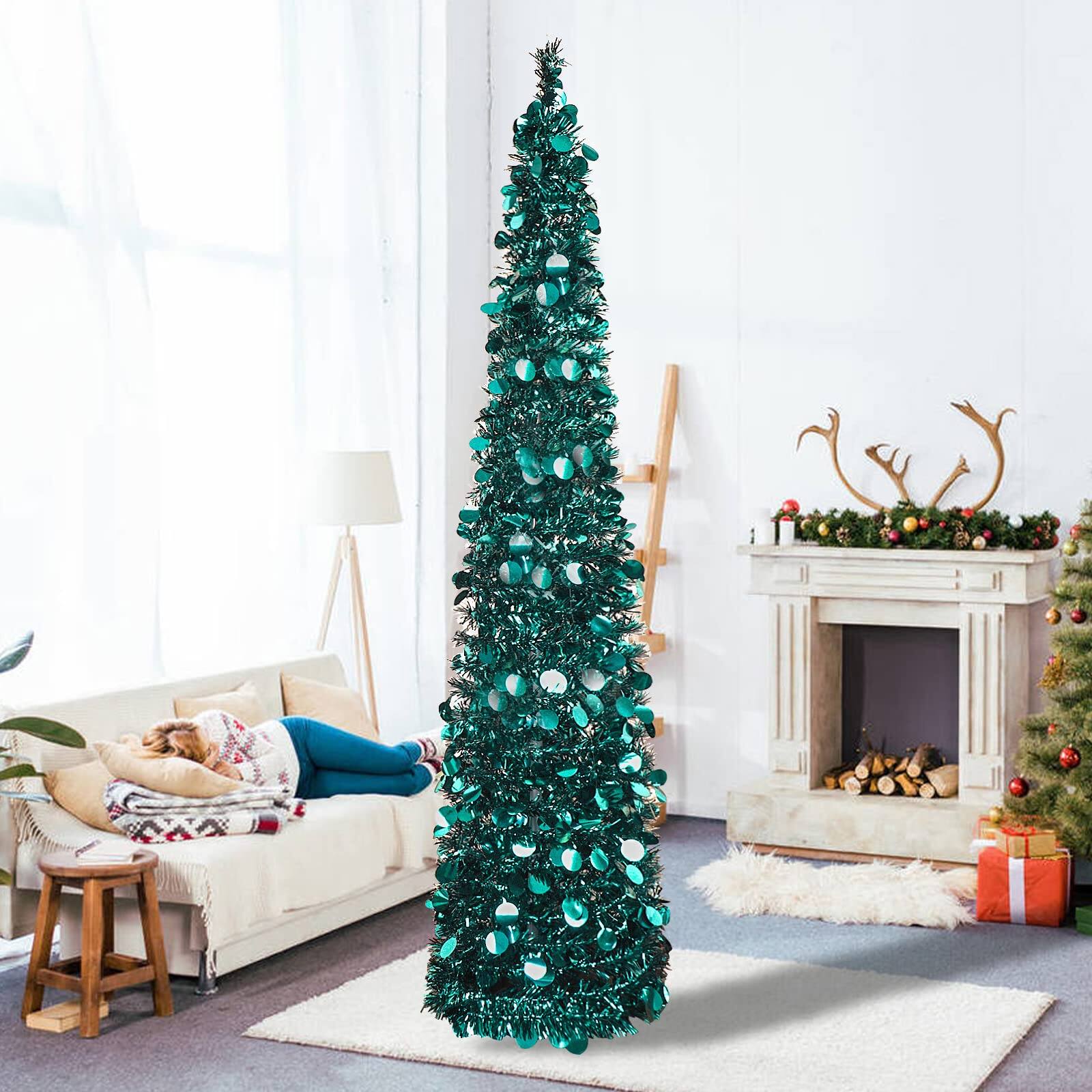 TECH SAFARI Christmas Tree With Pop Up Artificial Collapsible Pencil ...