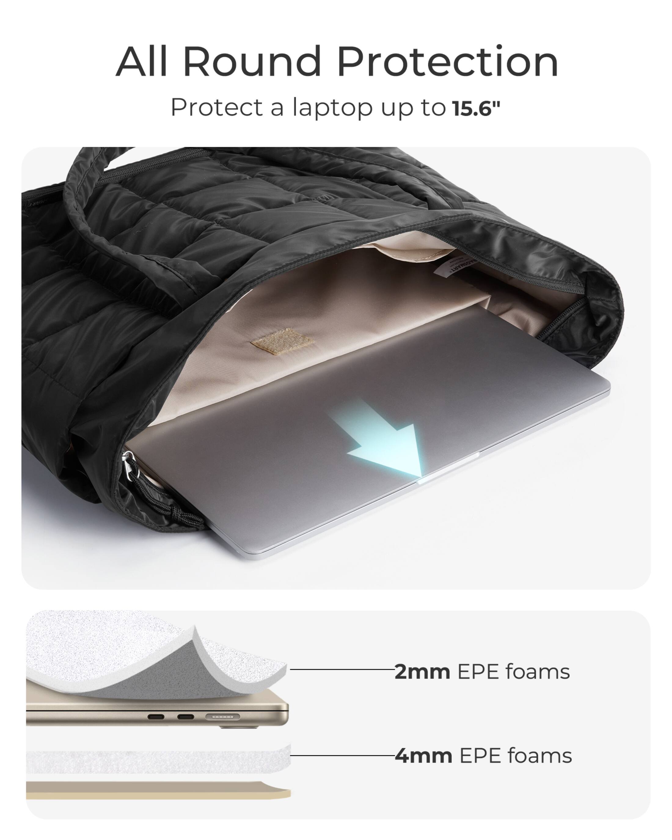 All Round Protection  
Protect a laptop up to 15.6"  

2mm EPE foams  
4mm EPE foams